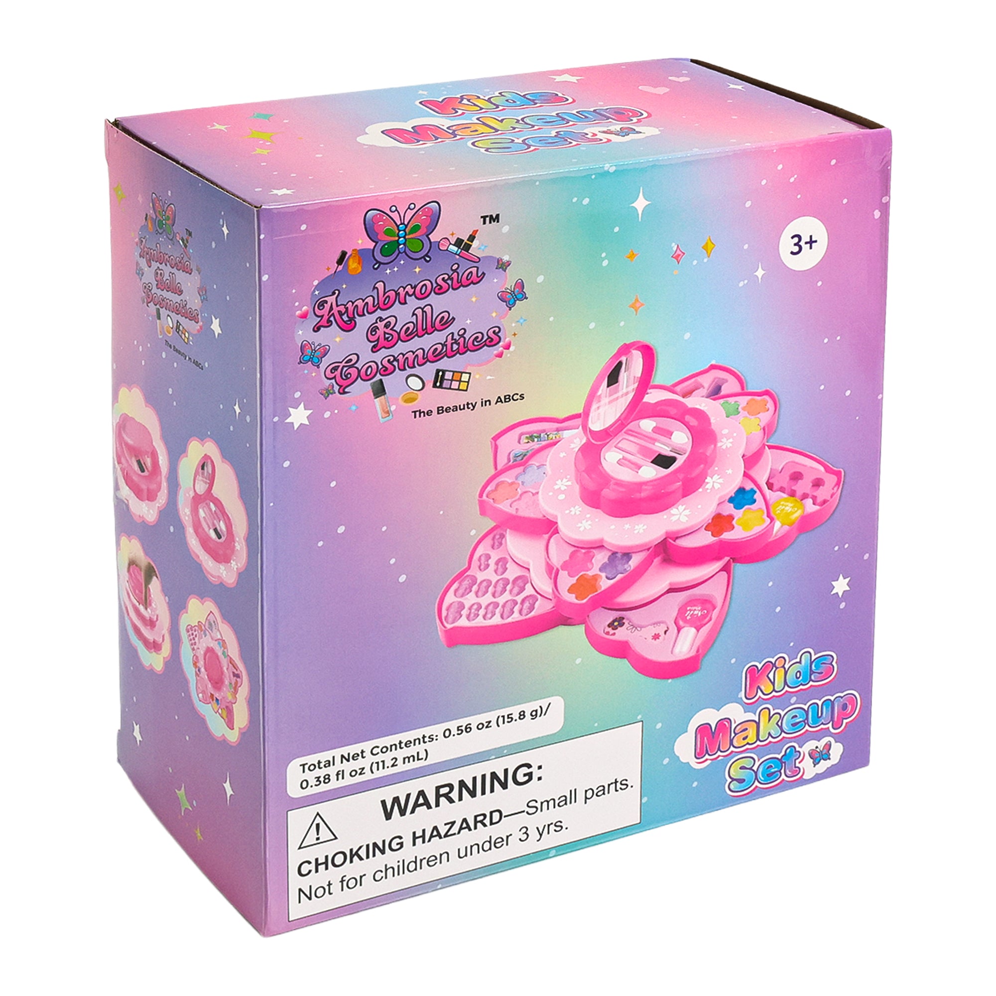 Kids Makeup Kit for Girls – Washable 5-Layer Pretend Play Cosmetics Set