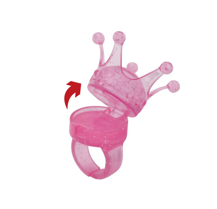 Lip Gloss Ring Set for Girls – Crown Shaped Washable Kids Lip Gloss